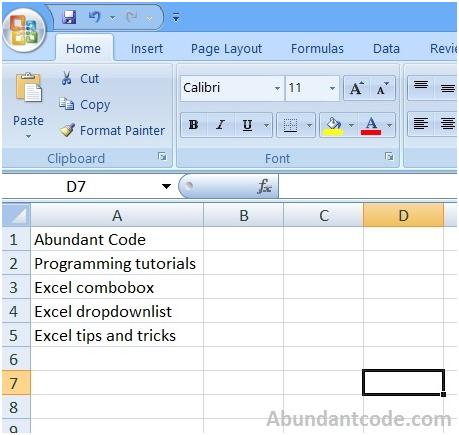How to create drop down list in Microsoft Excel ?