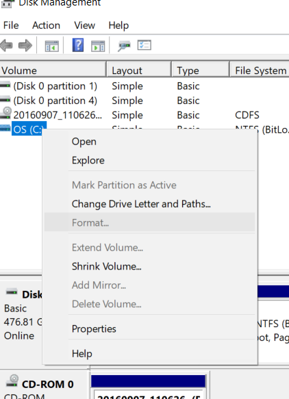 bash windows 10 format usb drive ext4